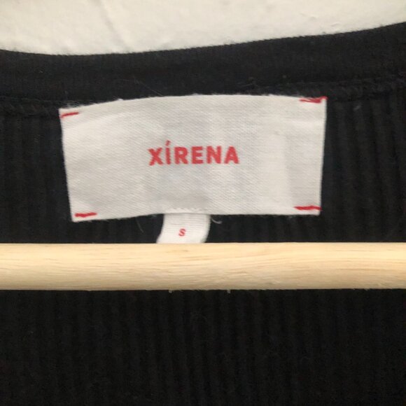 Xirena lace up tee; size small; black - Picture 2 of 3